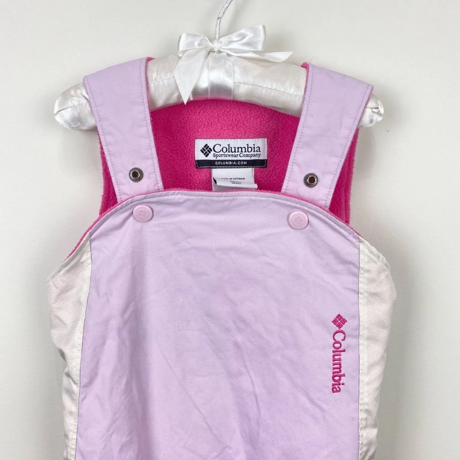 Columbia Girls Pink Snow Bib Overalls 12 Months