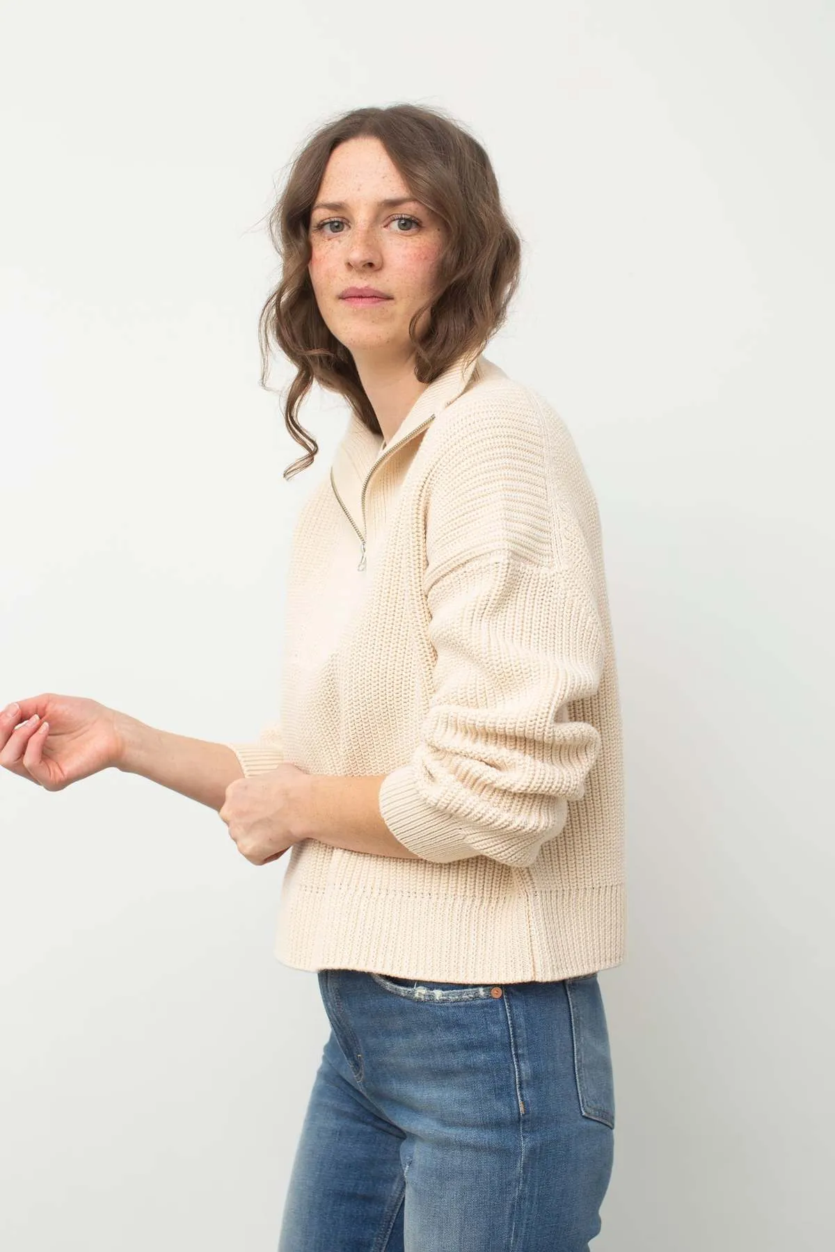 Cropped Troyer Sweater