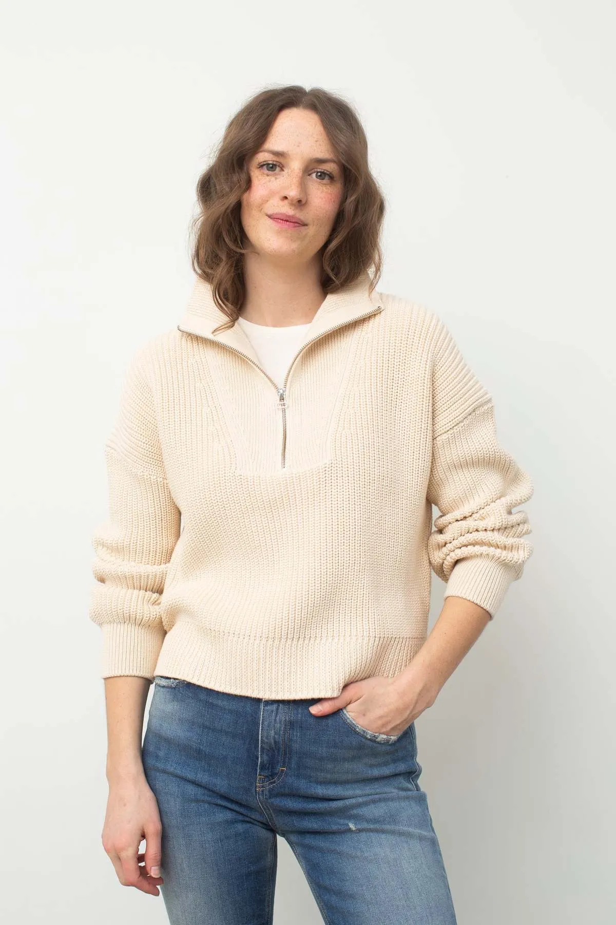 Cropped Troyer Sweater