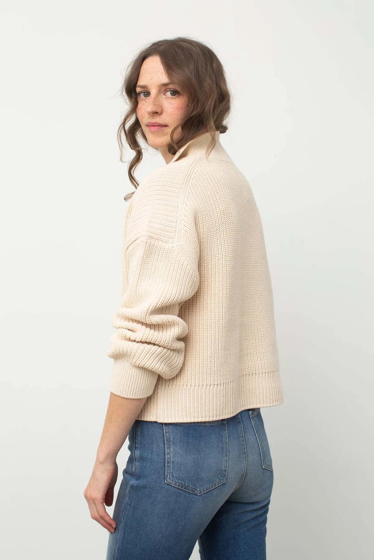 Cropped Troyer Sweater