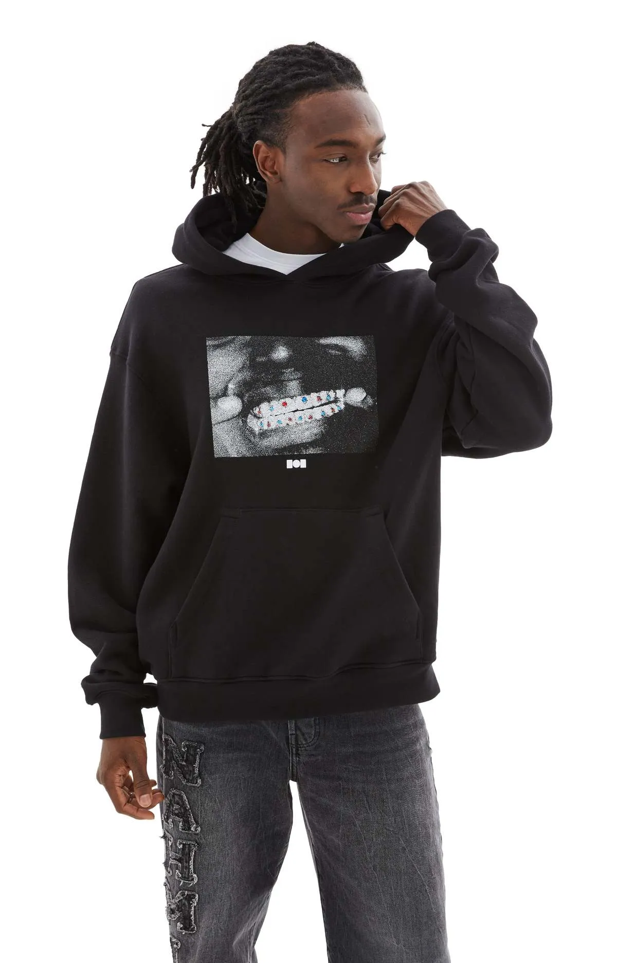 Crystal Grillz Hoodie - Black