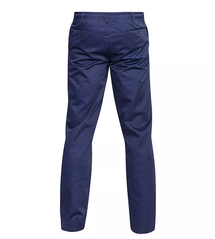 D555 Big Mens Navy Rugby Trousers Pants Full Elasticated Waist (BASILIO NAVY)