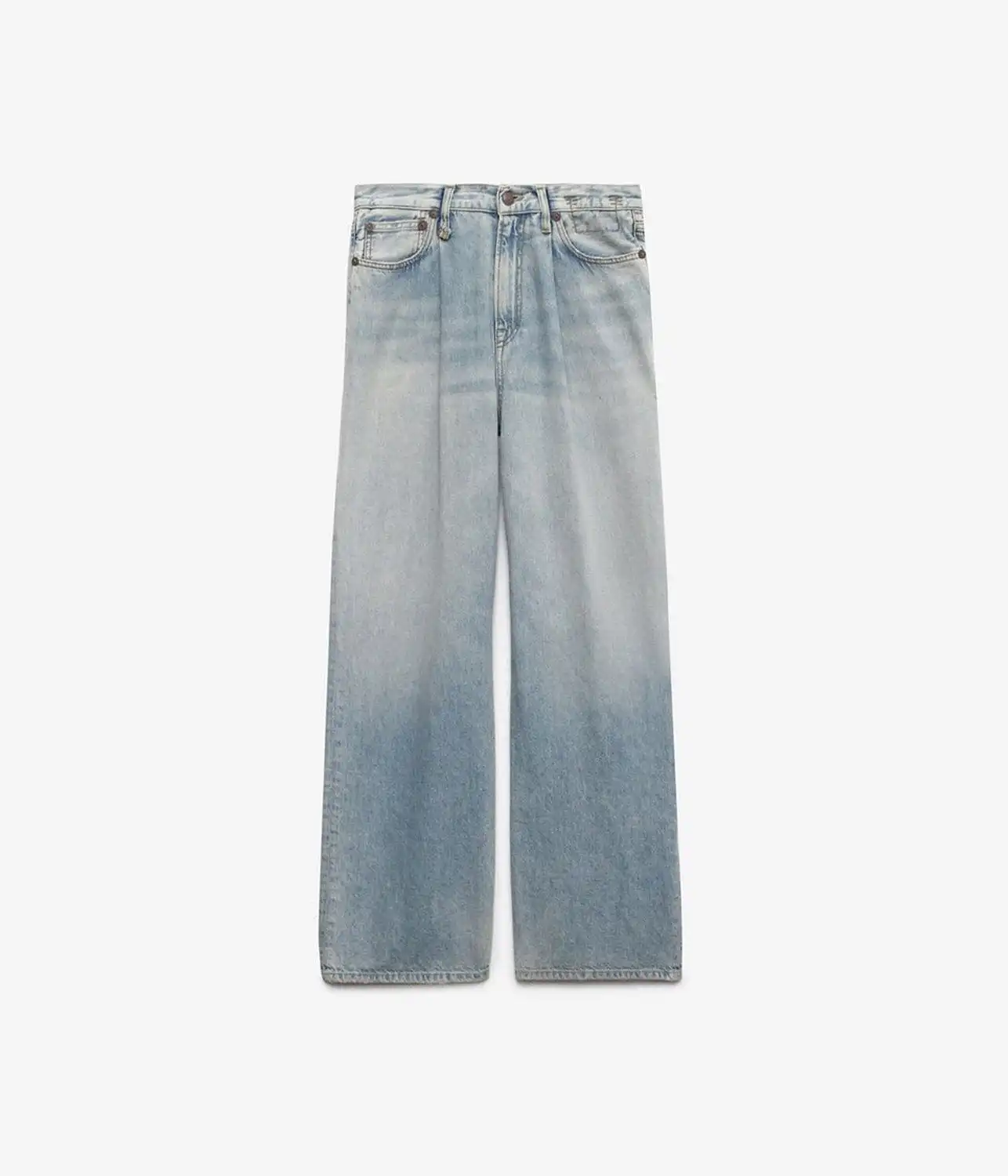 DAMON PLEATED WIDE LEG PANT- LENNON BLUE