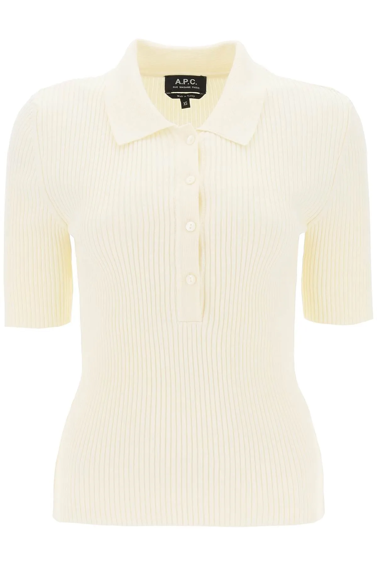 Danae Rib Knit Polo Shirt