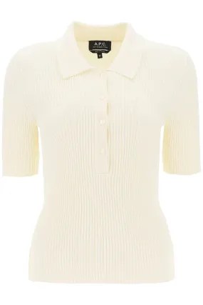 Danae Rib Knit Polo Shirt