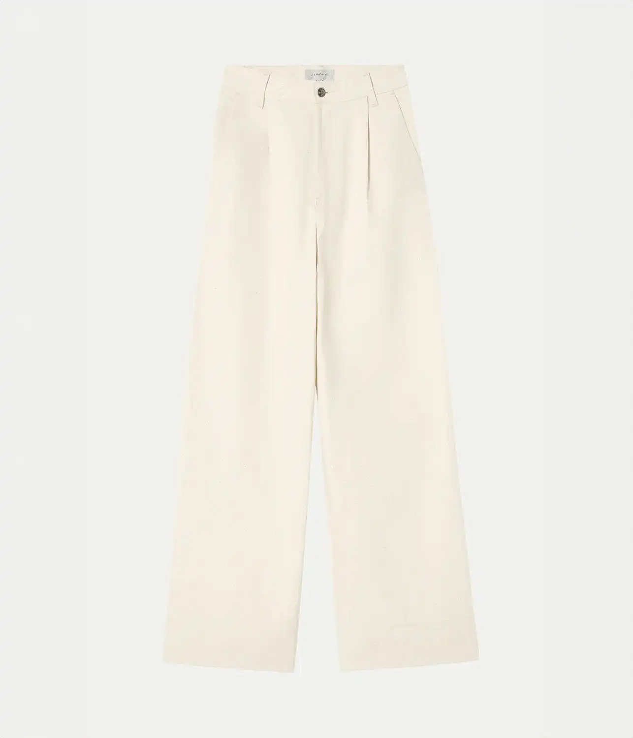 DENIM PLEAT PANT- OAT