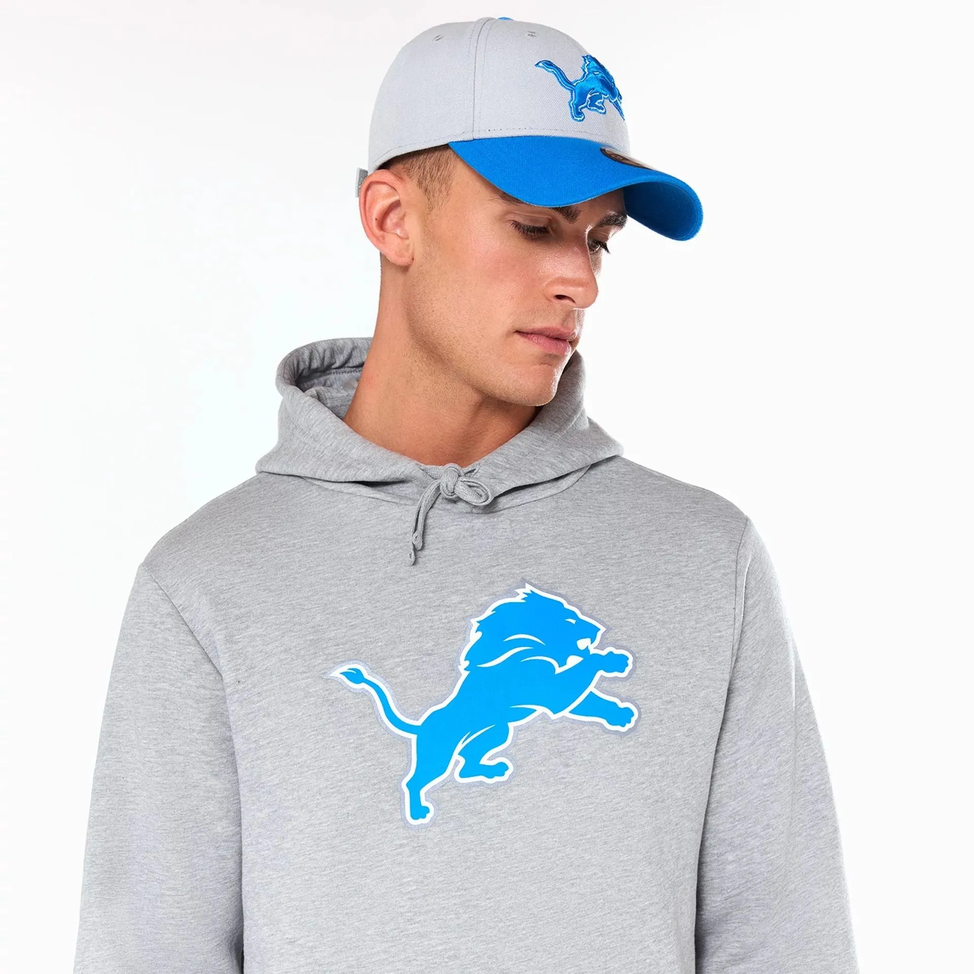 Detroit Lions NFL Grey Pullover Hoodie