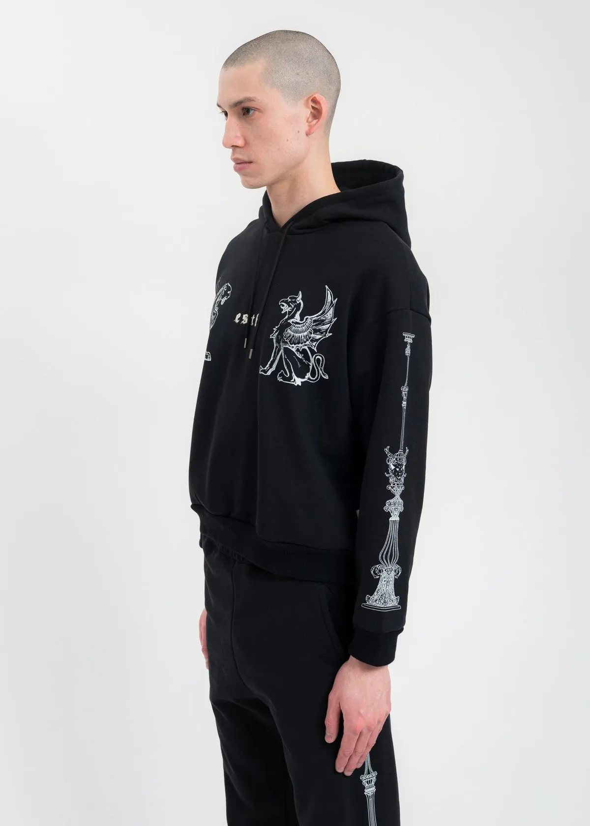 Dogz Short Hoodie - Black