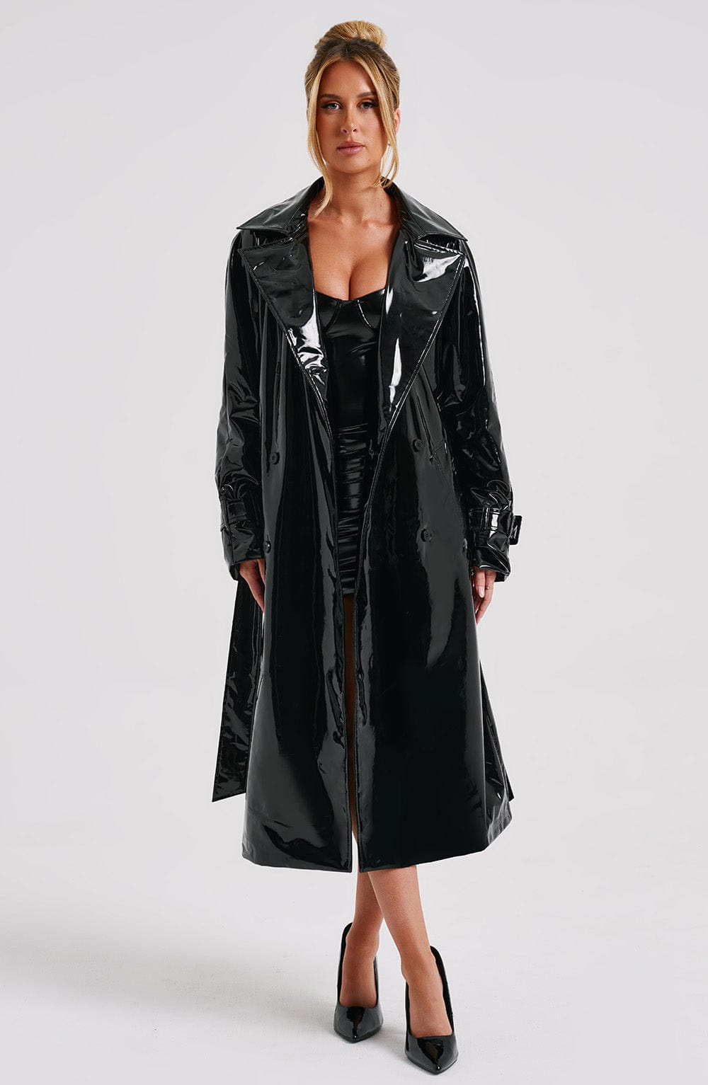 Dynasty Trench Coat - Black