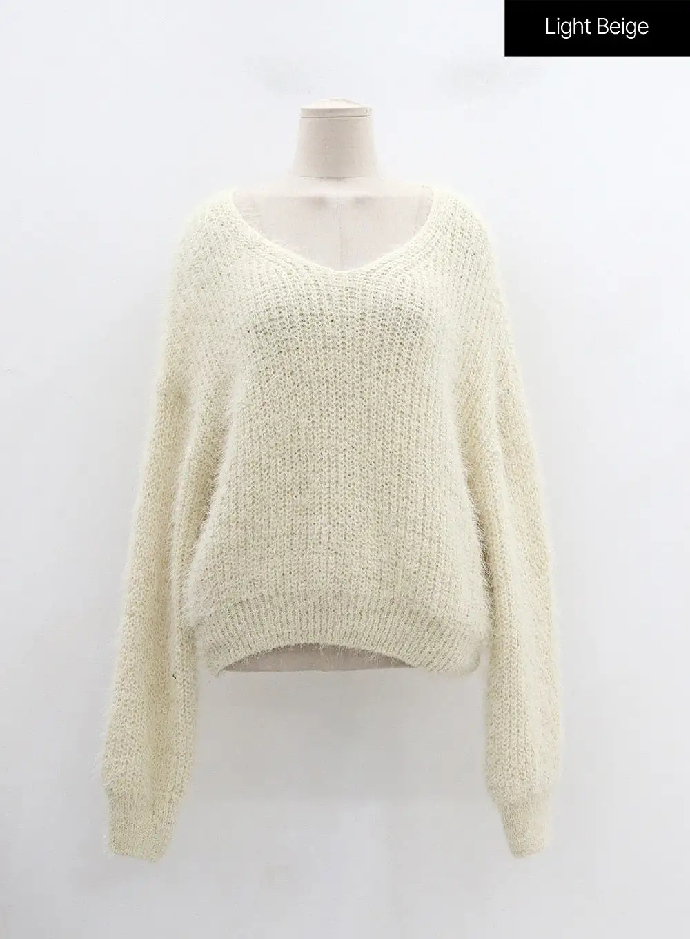 Faux Fur V-Neck Sweater OD21