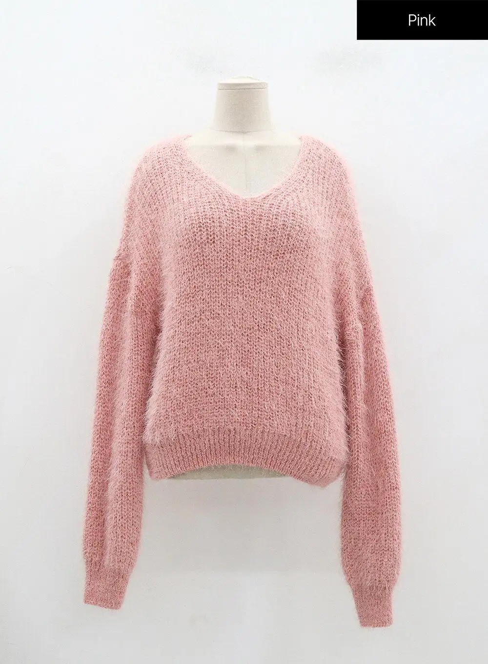 Faux Fur V-Neck Sweater OD21