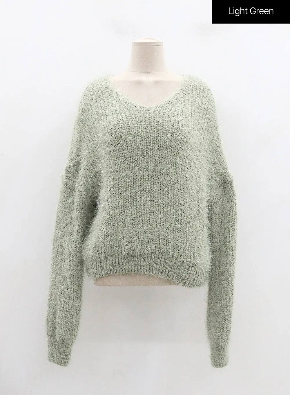 Faux Fur V-Neck Sweater OD21