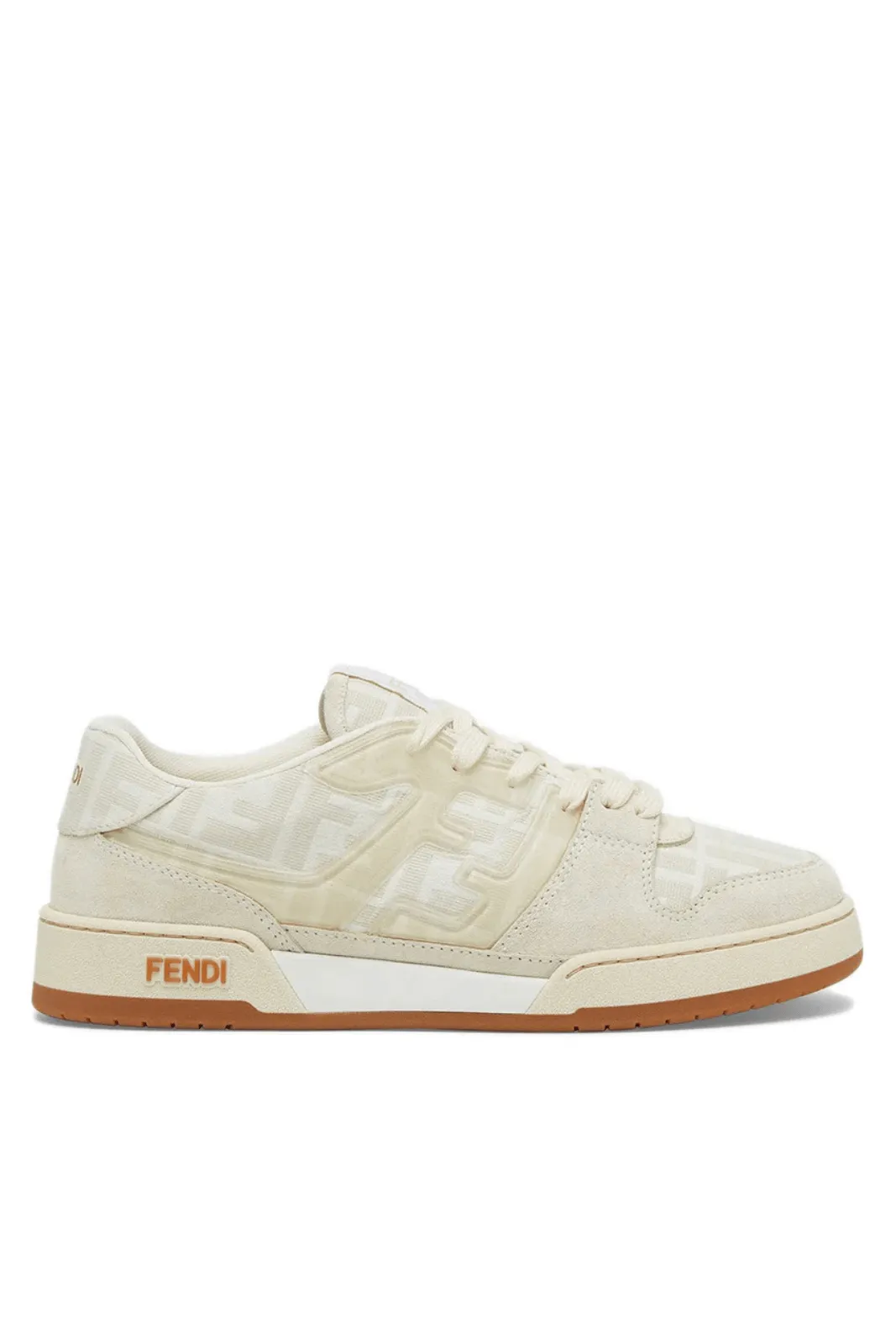 Fendi Match Canvas low-tops with white suede sneakers