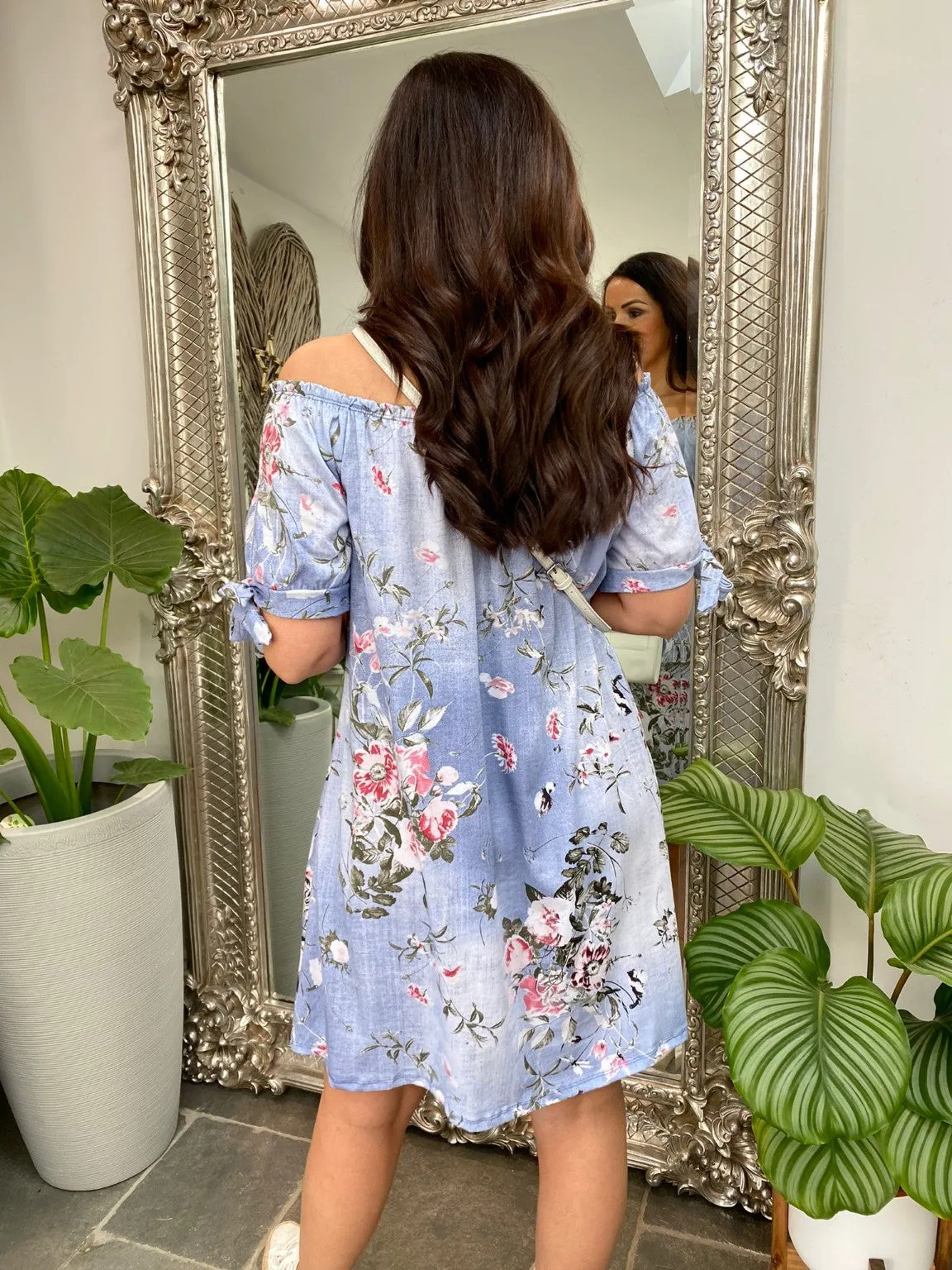 Flower Tie Sleeve Dress Jasmine