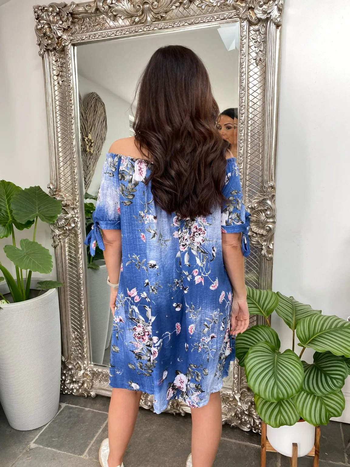 Flower Tie Sleeve Dress Jasmine