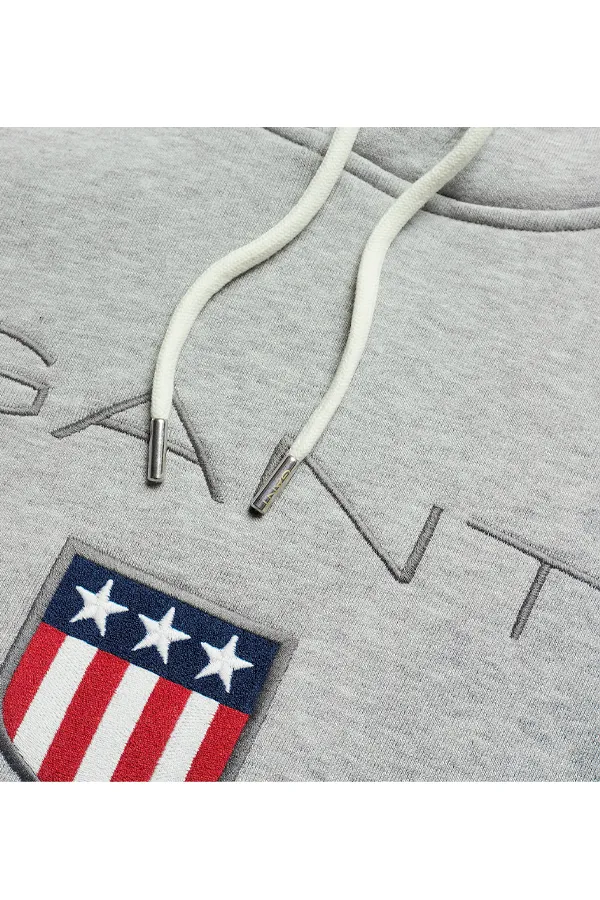 GANT Shield Hoodie Grey