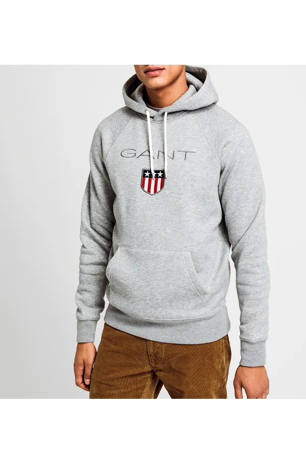 GANT Shield Hoodie Grey