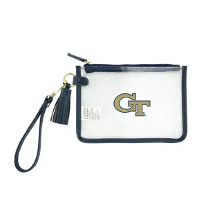 Georgia Tech Yellow Jackets Clear Wristlet