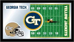 Georgia Tech Yellow Jackets HBS Football Framed Glass Wall Mirror (26x15)