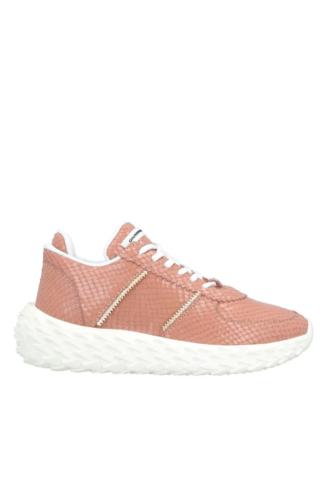 Giuseppe Zanotti Woman Sneakers Snake Pink pastel