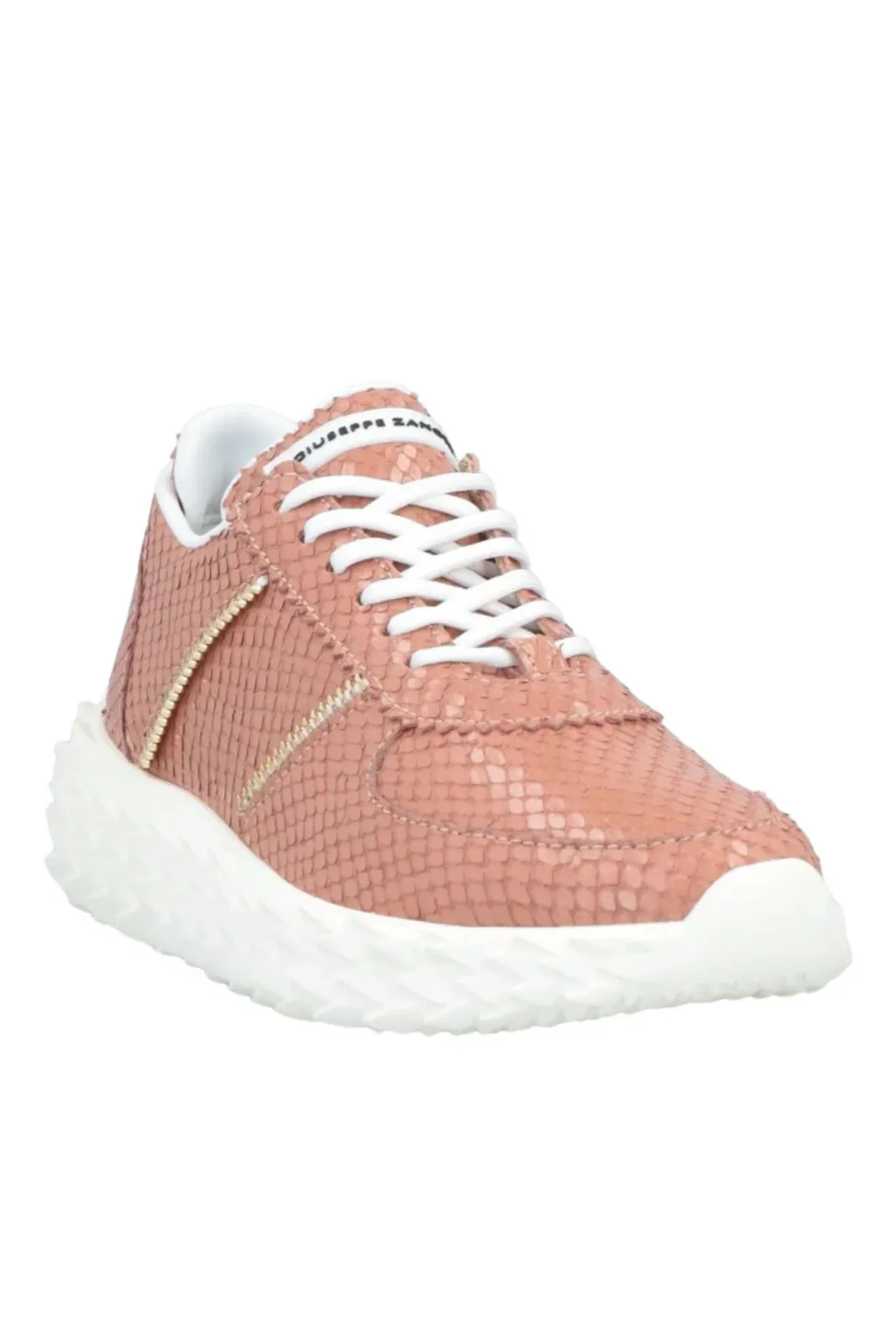 Giuseppe Zanotti Woman Sneakers Snake Pink pastel