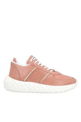 Giuseppe Zanotti Woman Sneakers Snake Pink pastel