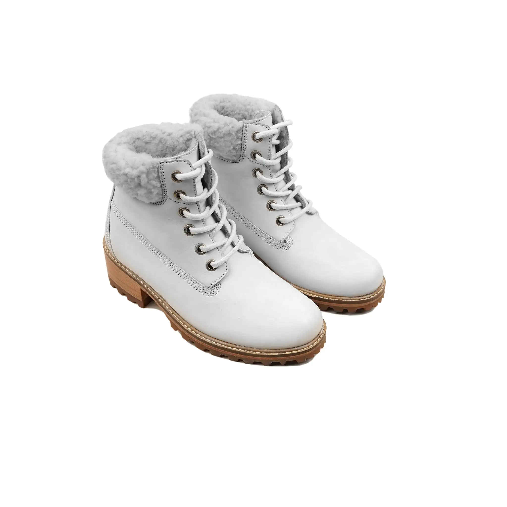 Helsinki - Kid's White Calf Leather Boot (5-12 Years Old)