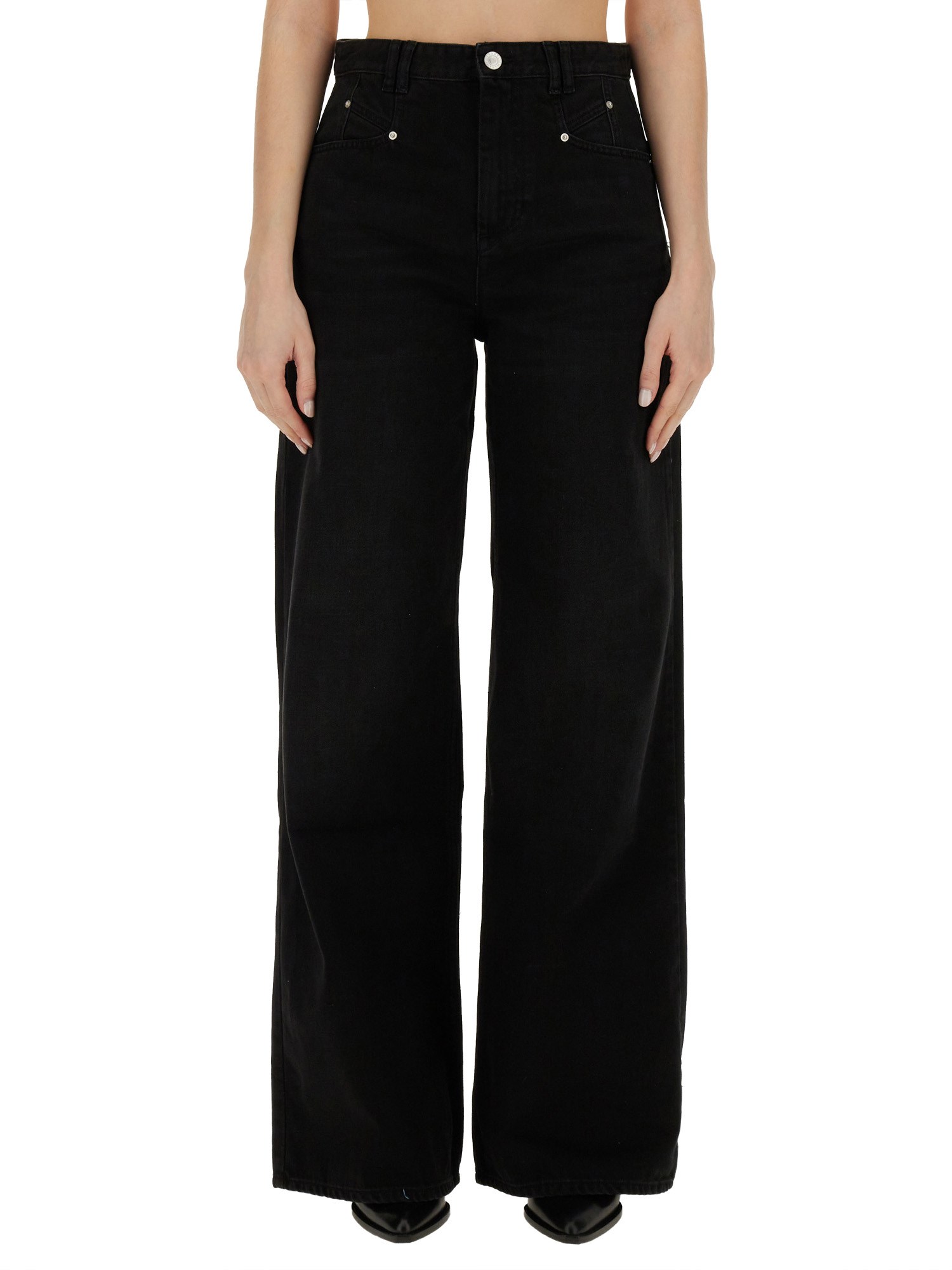 ISABEL MARANT    COTTON DENIM LEMONY PANTS