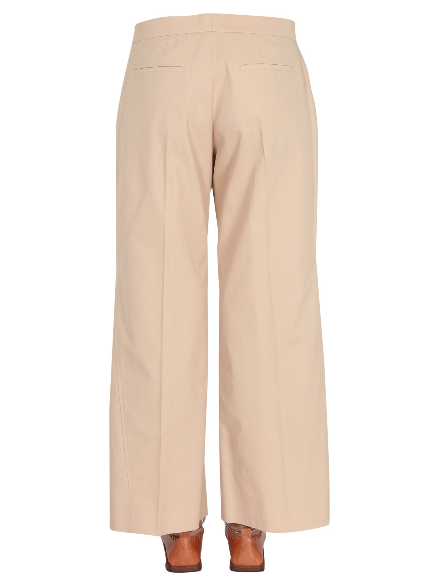 JIL SANDER    WIDE LEG COTTON PANTS