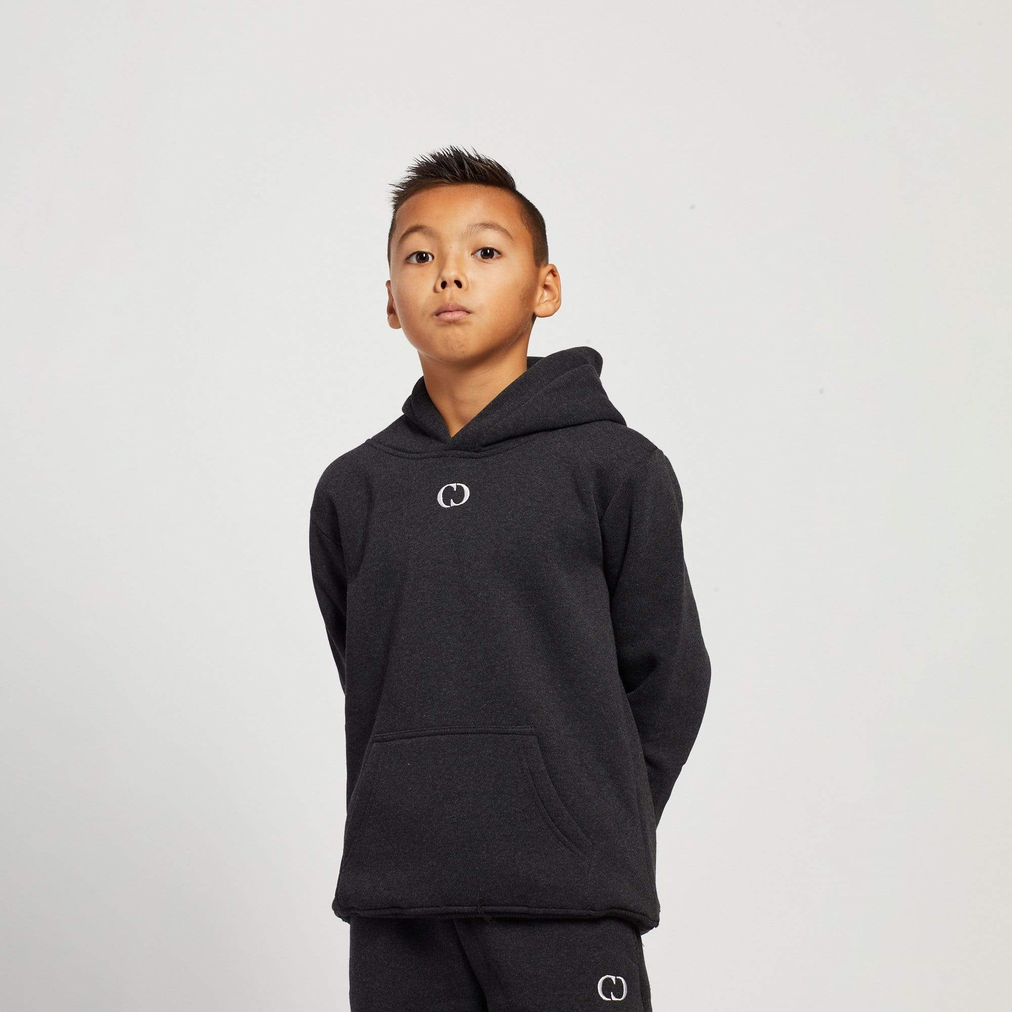 KIDS ECO HOODIE - CHARCOAL