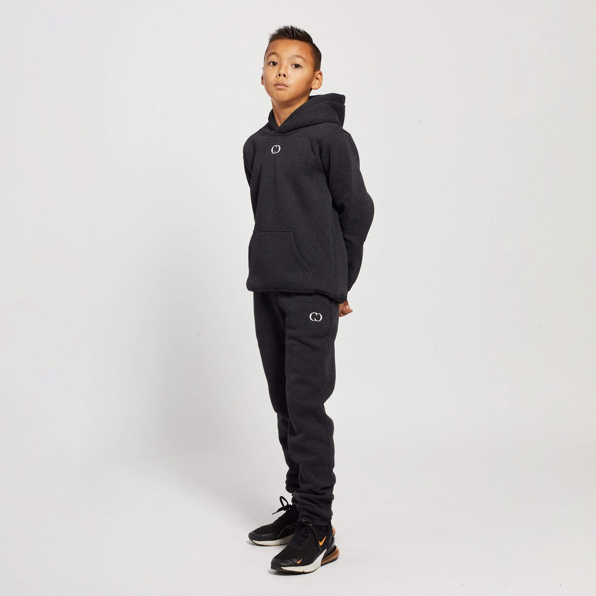 KIDS ECO HOODIE - CHARCOAL