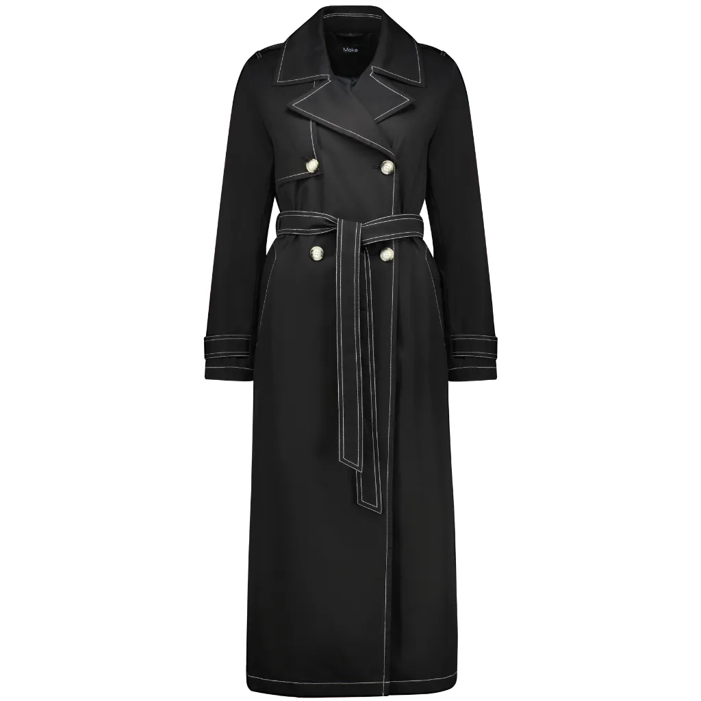 Kim - Women's Trench Coat || Black