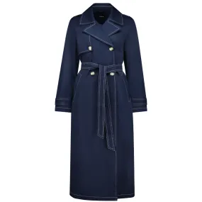 Kim - Women's Trench Coat || Navy