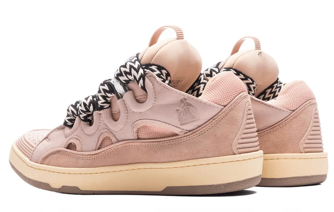 Lanvin Leather Curb Sneaker Pale Pink