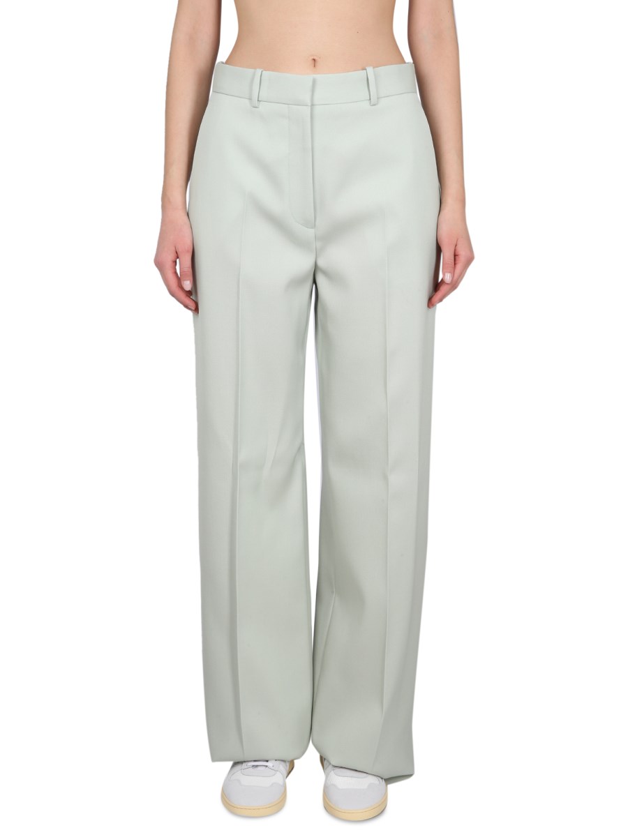 LANVIN    WIDE LEG WOOL TAILORED PANTS