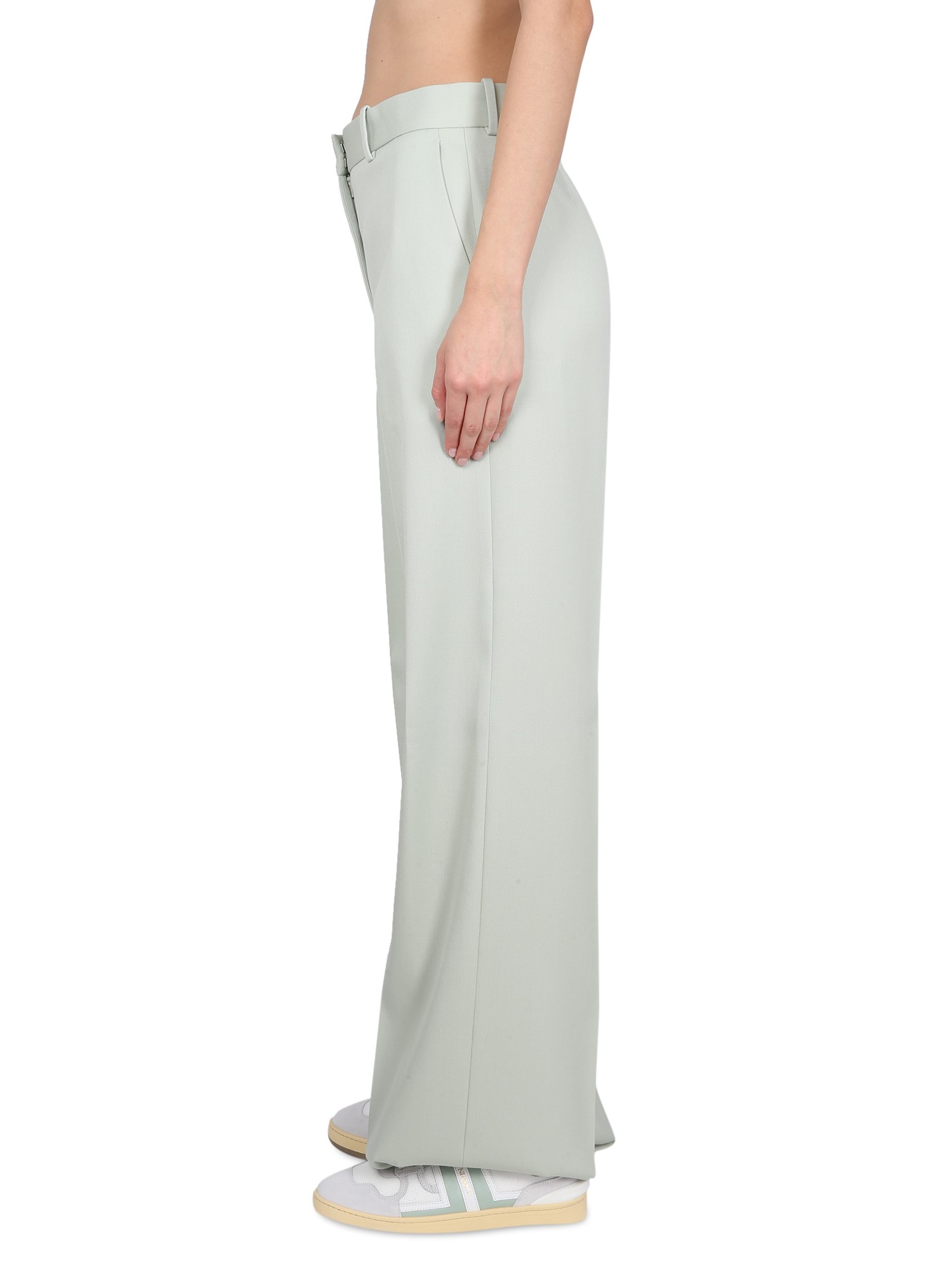 LANVIN    WIDE LEG WOOL TAILORED PANTS