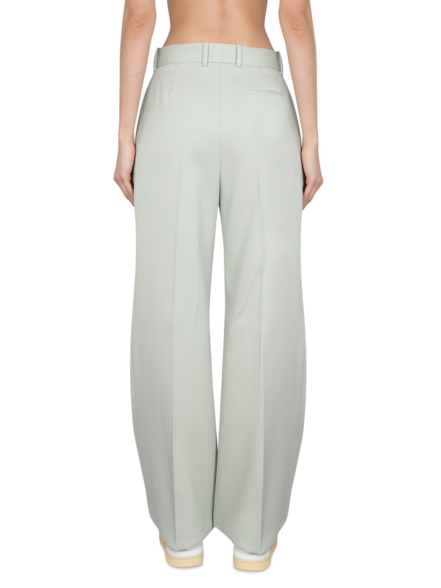 LANVIN    WIDE LEG WOOL TAILORED PANTS