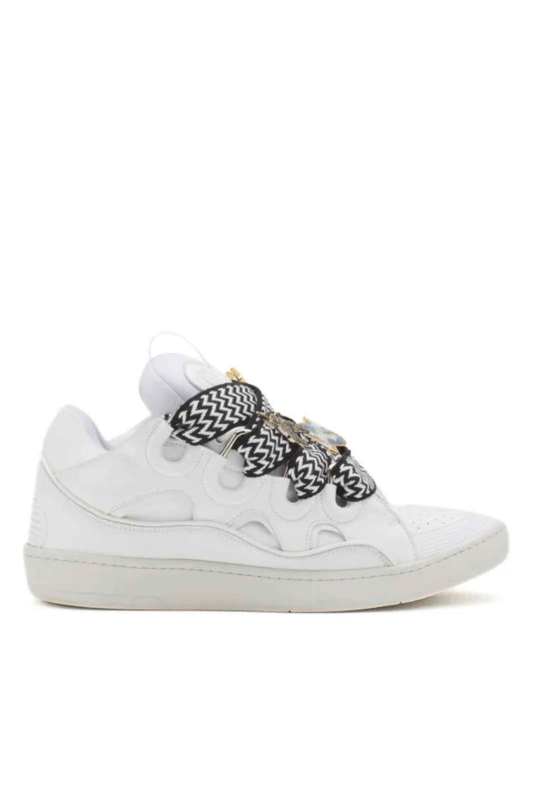 Lanvin X future curb 3.0 leather white sneakers for men