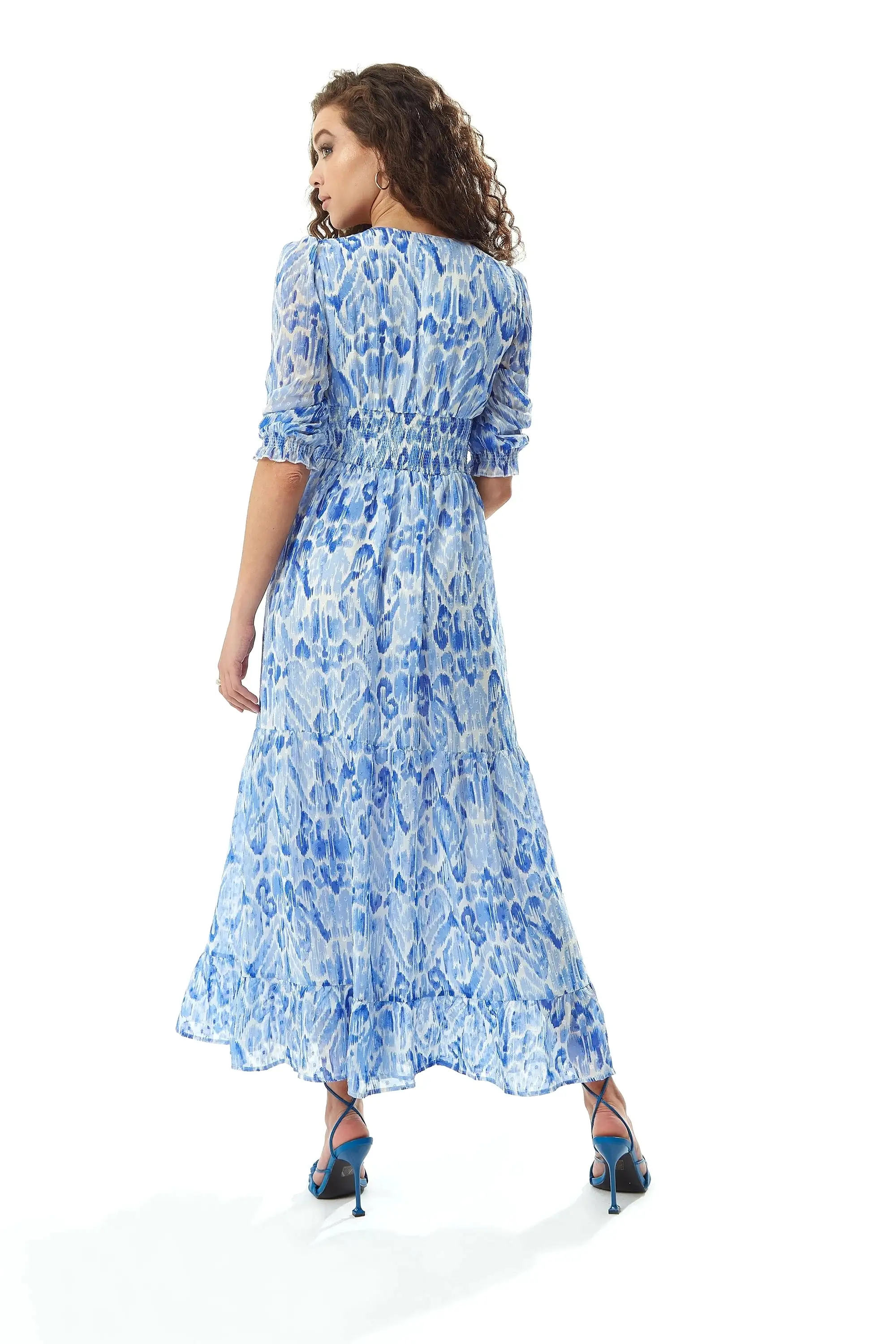 Liquorish Floral Maxi Chiffon Dress