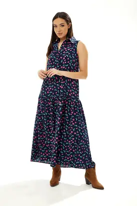 Liquorish Oversized Cherry Print Maxi Dress