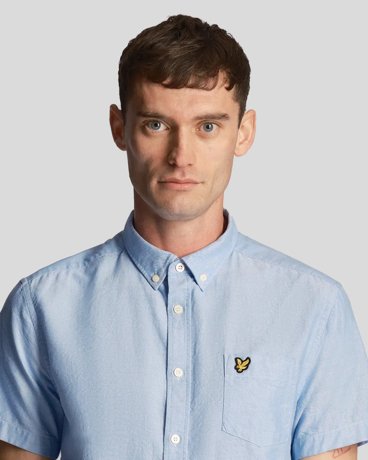 Lyle & Scott Mens Oxford Shirt Short Sleeve