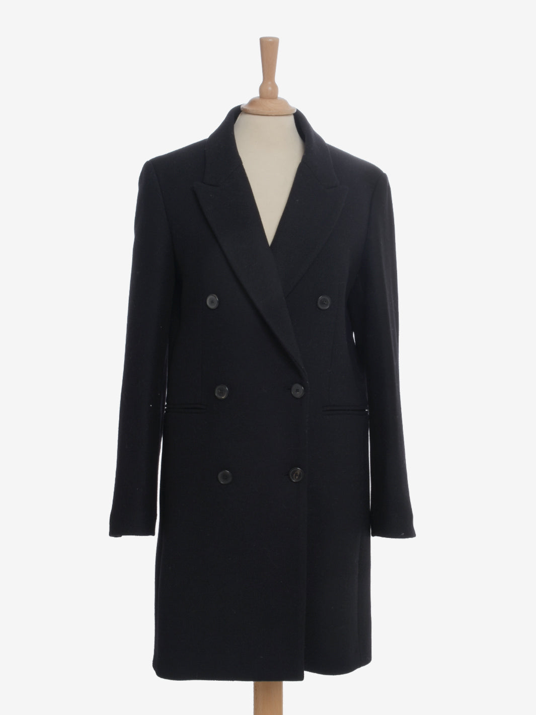 Manteco Black Wool Coat