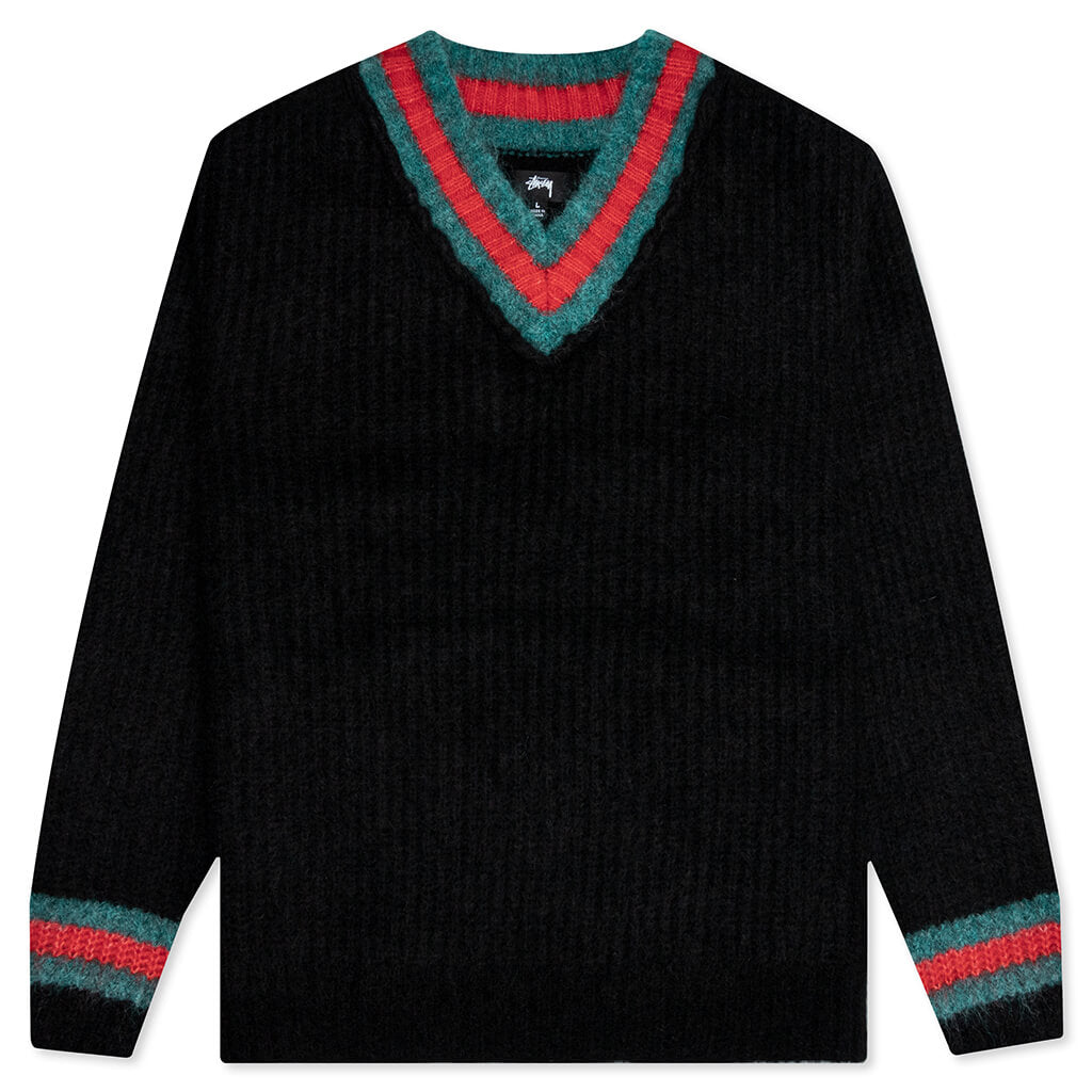 Mohair Tennis Sweater - Black