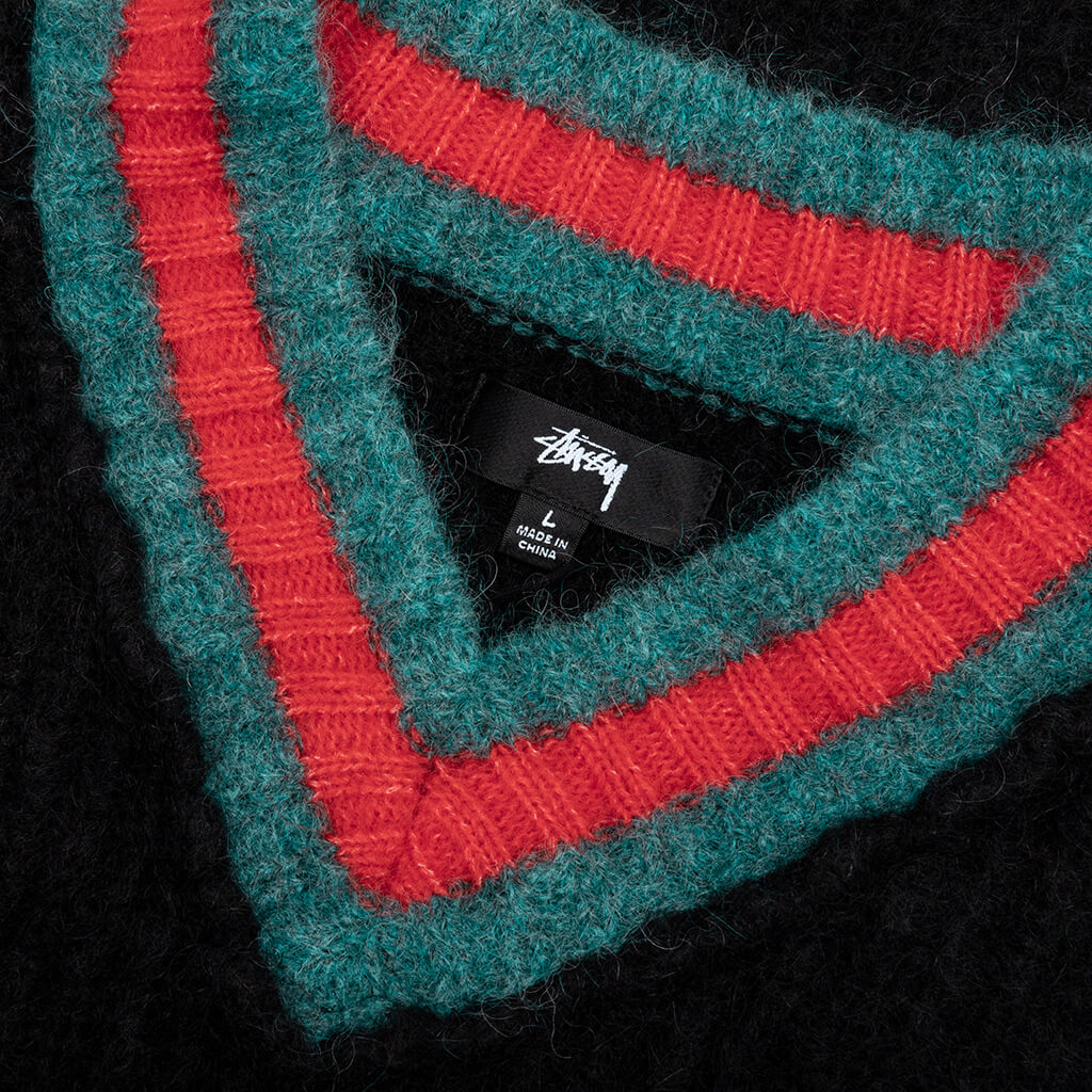 Mohair Tennis Sweater - Black