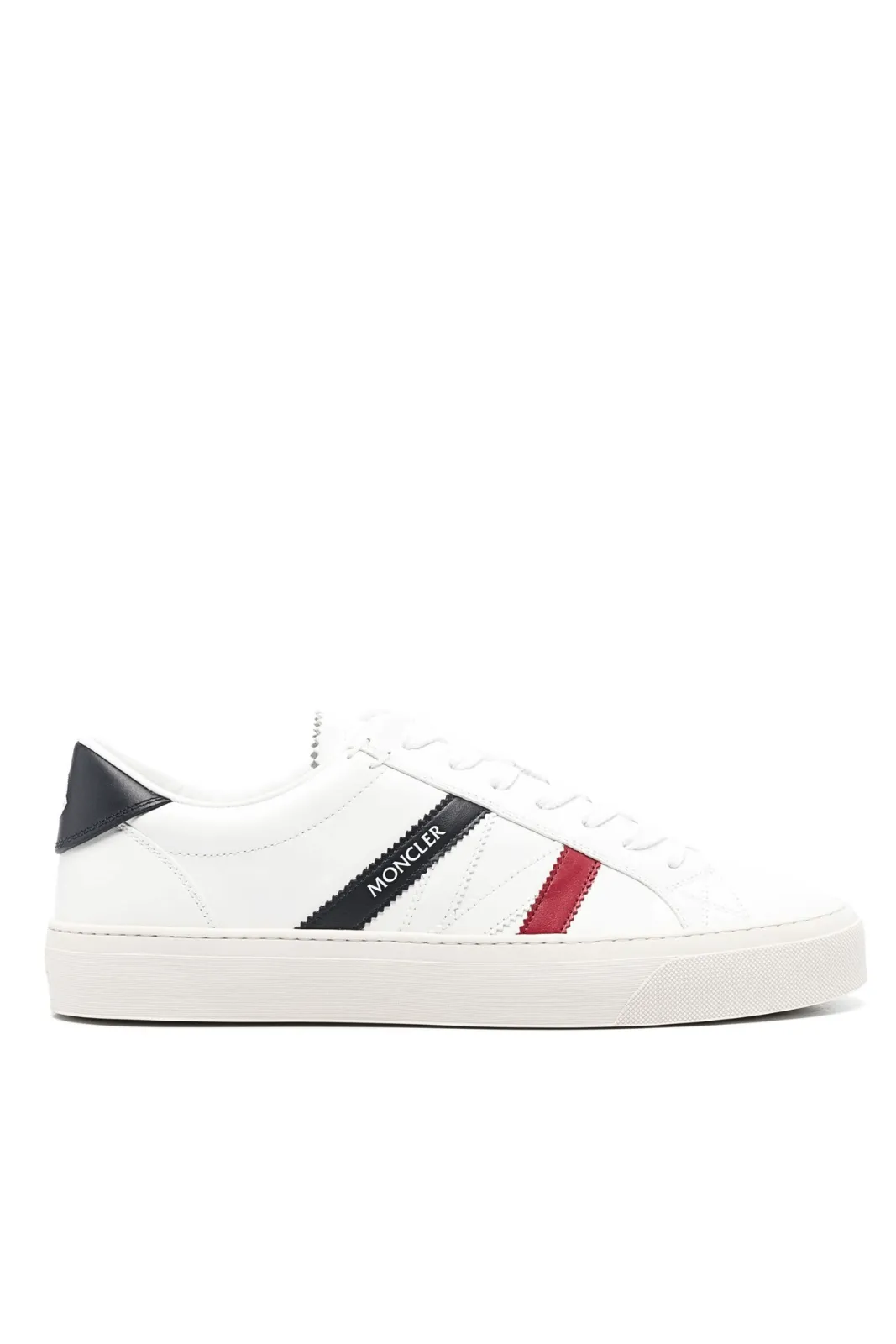 Moncler Monaco 2 leather Man White sneakers