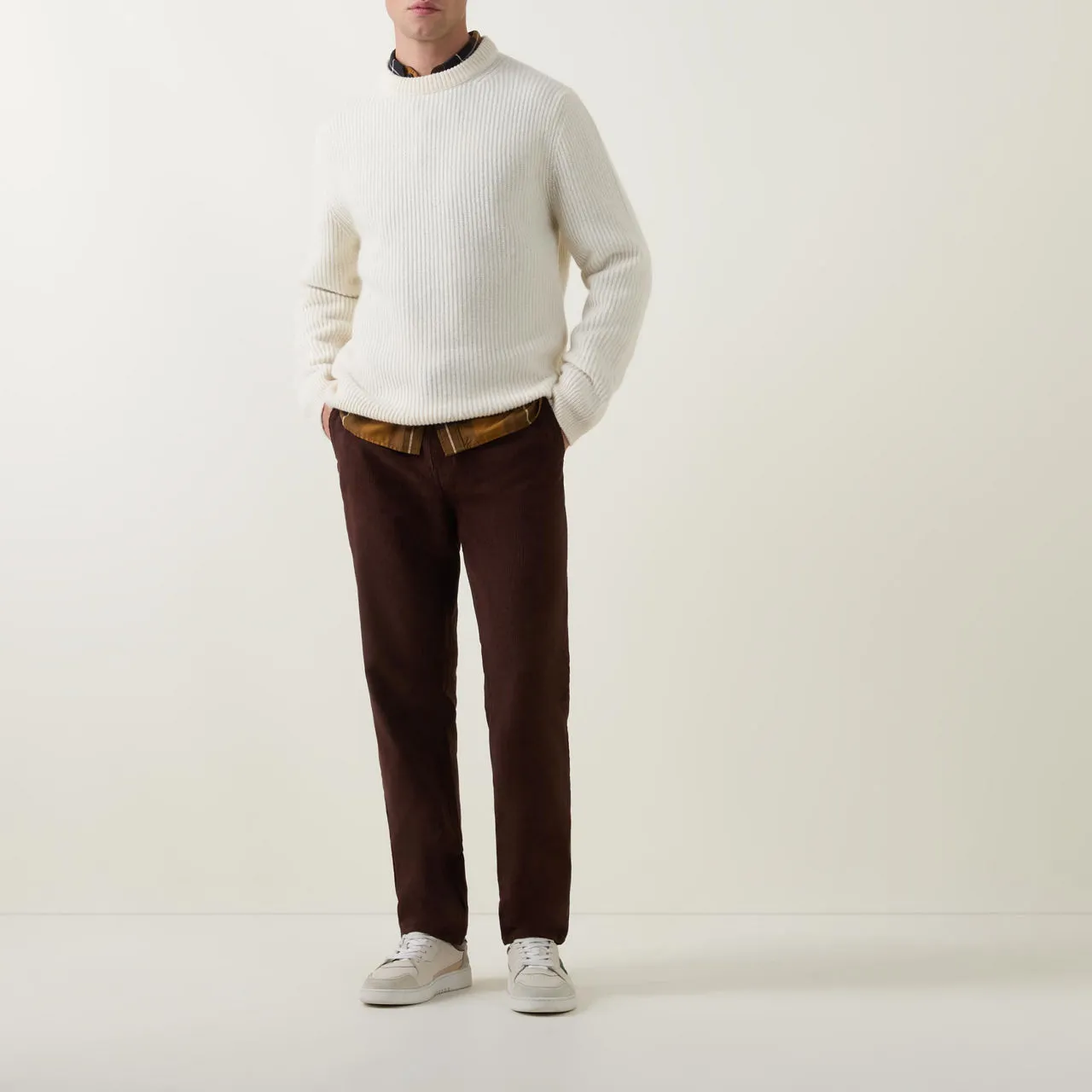 NUDIE JEANS The Sustainable Edit August Rib-Knit Sweater - Off White