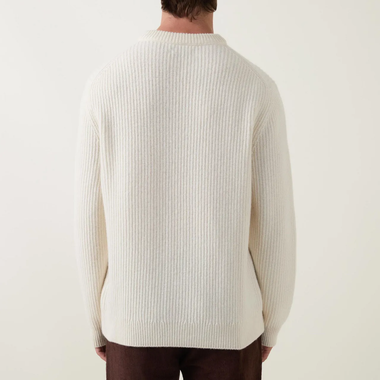 NUDIE JEANS The Sustainable Edit August Rib-Knit Sweater - Off White