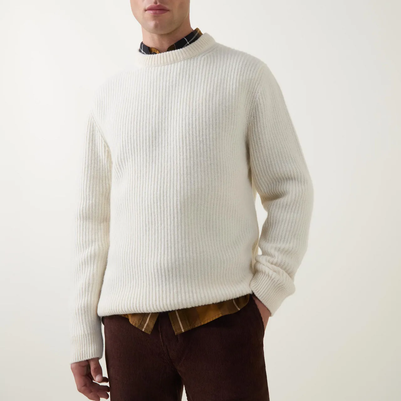 NUDIE JEANS The Sustainable Edit August Rib-Knit Sweater - Off White