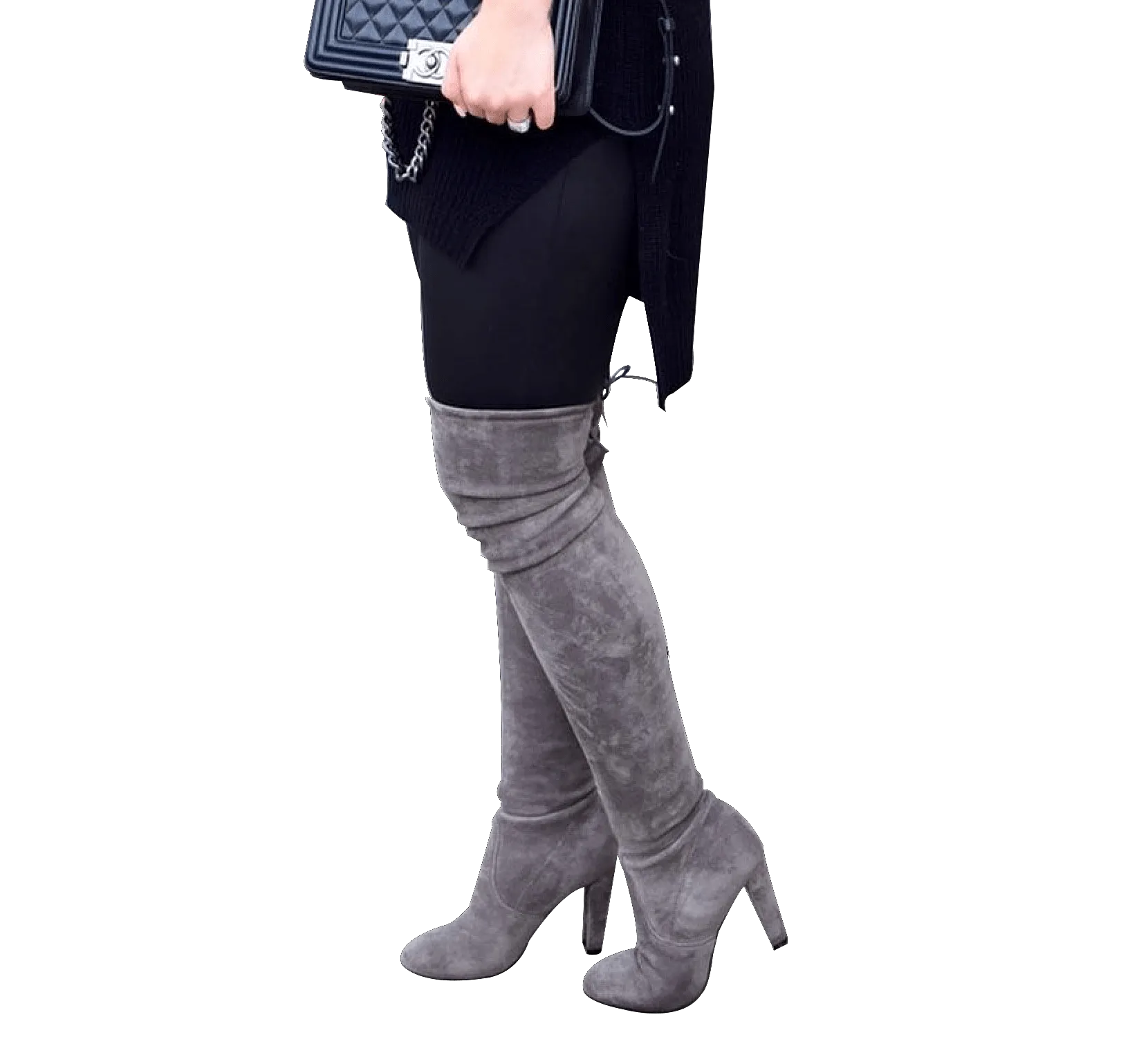 Pamela Slim Fit Over The Knee High Heel Boots