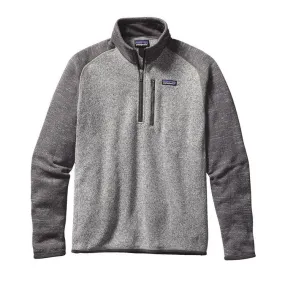 Patagonia Men's Better Sweater Quarter-Zip Fleece 25523 Nickel with Forge Grey